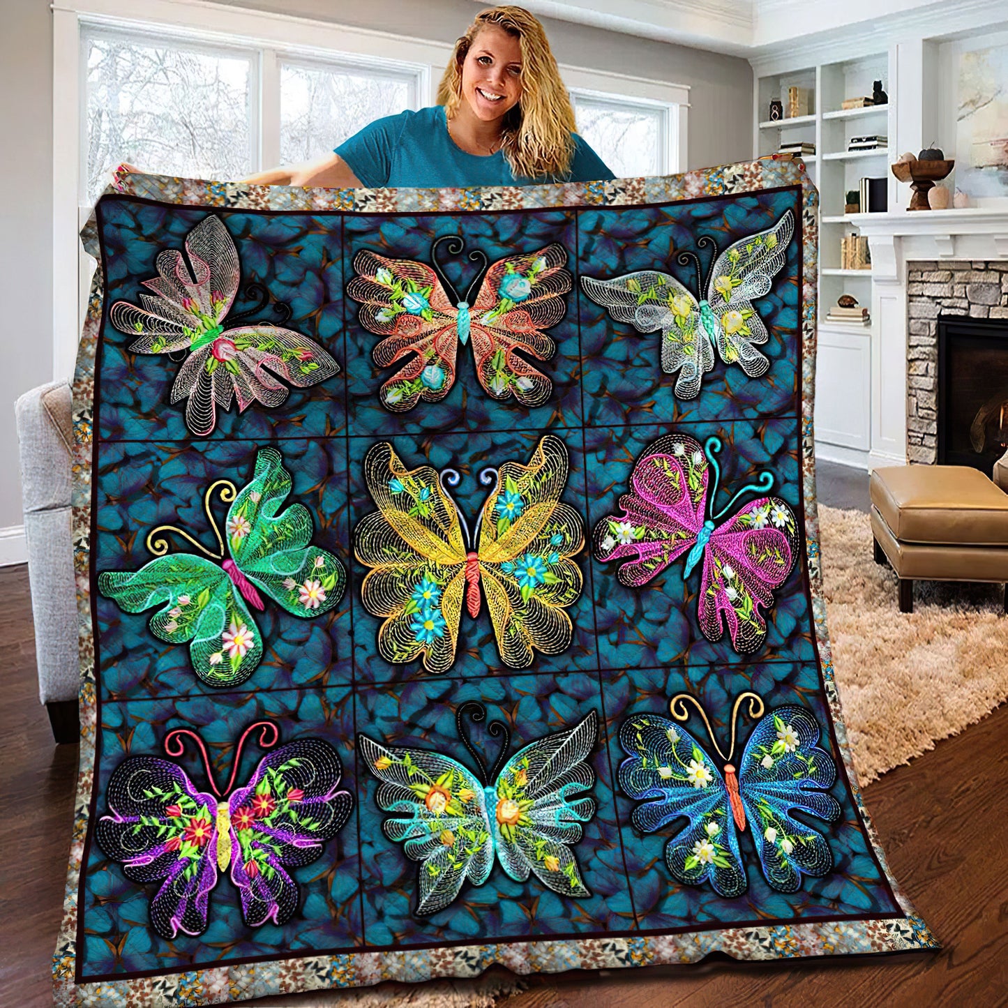 Lovely Butterfly ND011111 Quilt Blanket