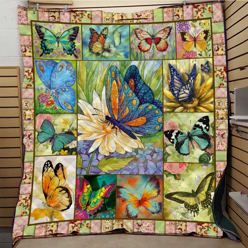 Lovely Butterfly ND051103 Quilt Blanket