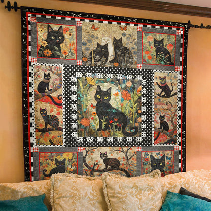 Lovely Cats Art Quilt HN201204D