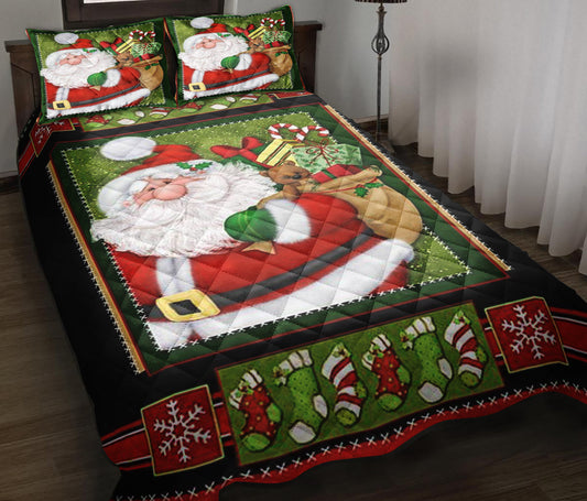 Lovely Santa Claus Quilt Bedding Set ND200906