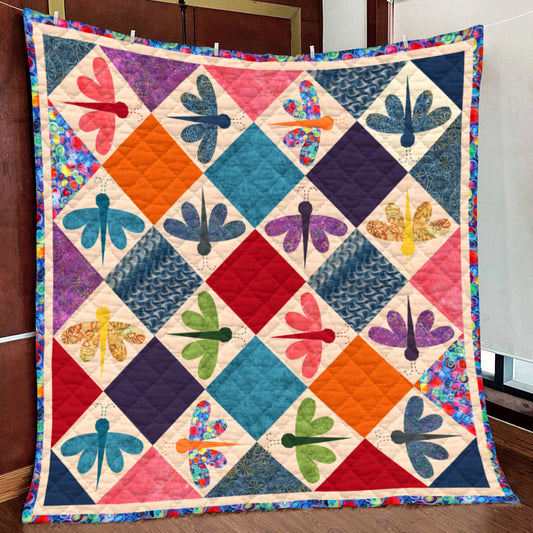 Lovely Dragonfly HM181008D Quilt Blanket