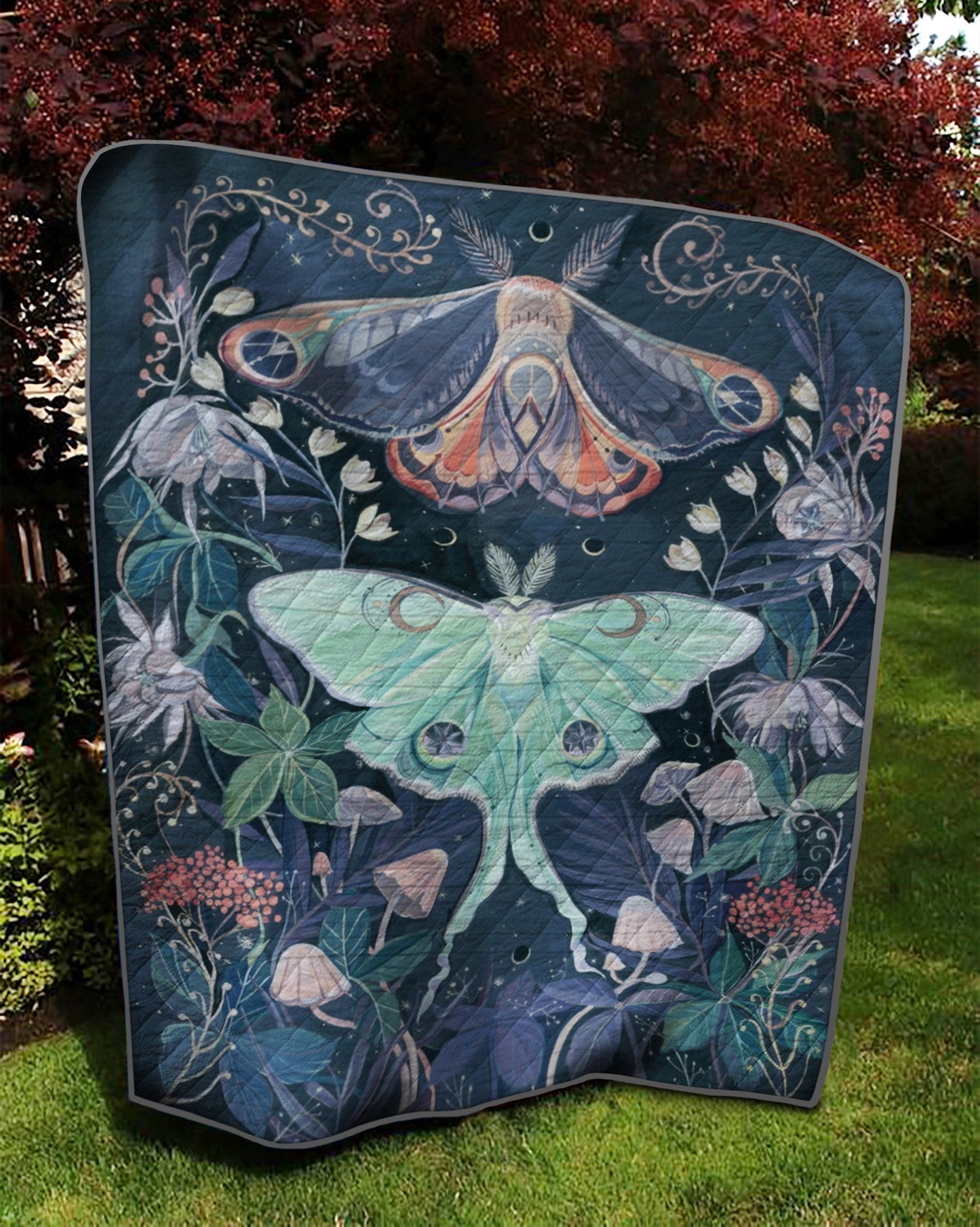 Luna Moth Throw TD14110090 Quilt Blanket