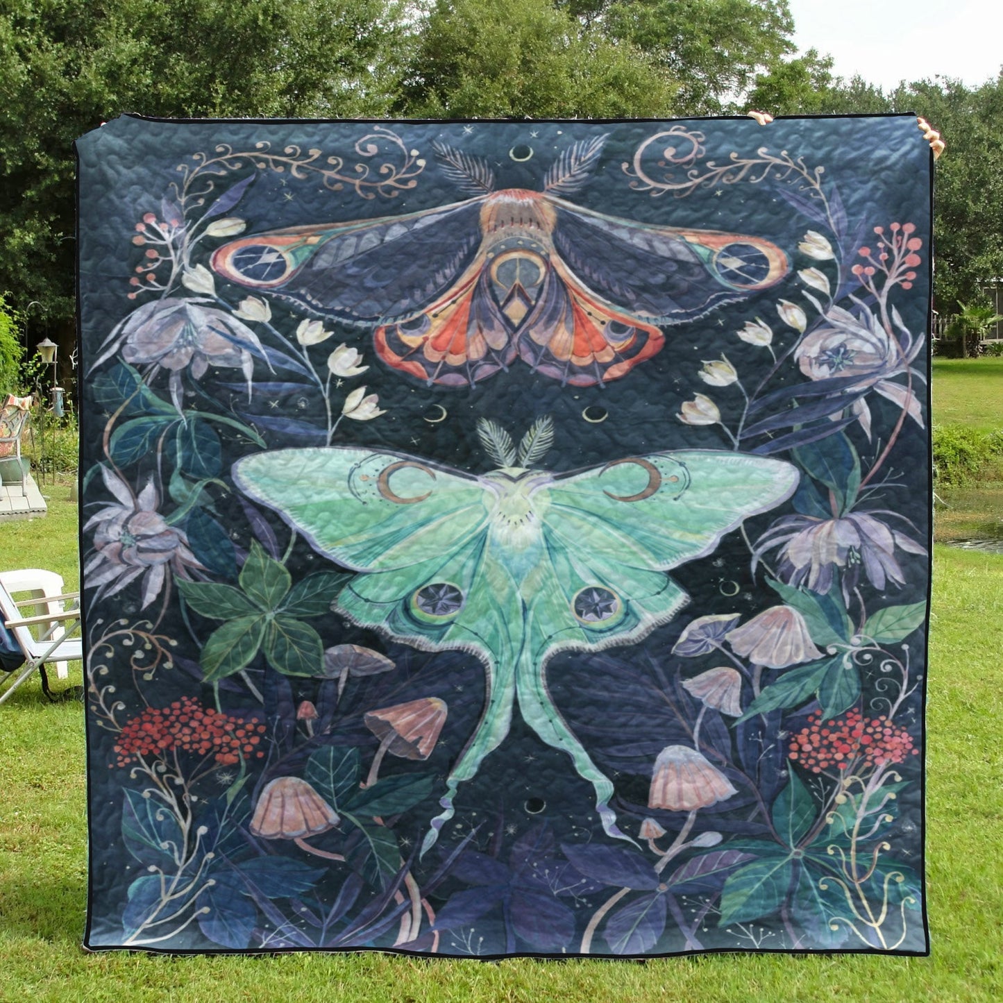 Luna Moth Throw TD14110090 Quilt Blanket