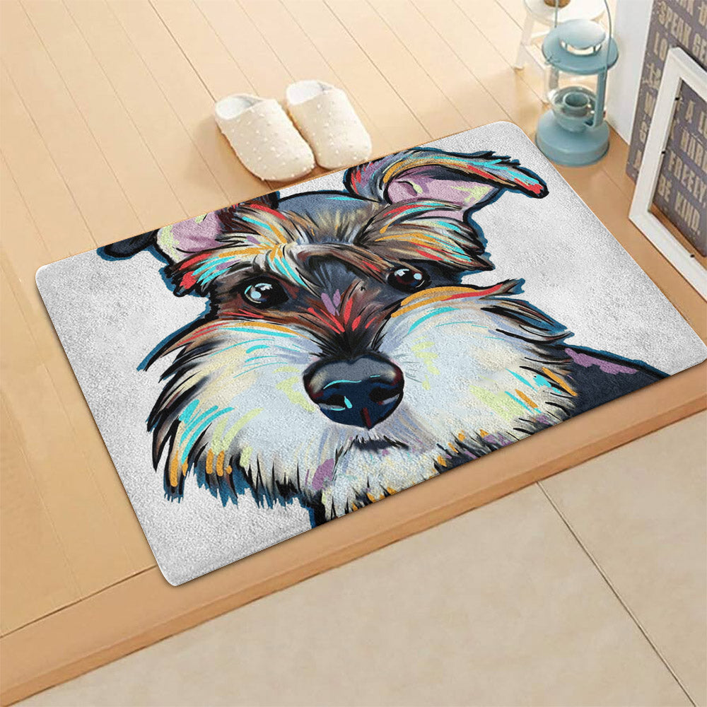 Miniature Schnauzer CL070827MDD Non-slip Door mats