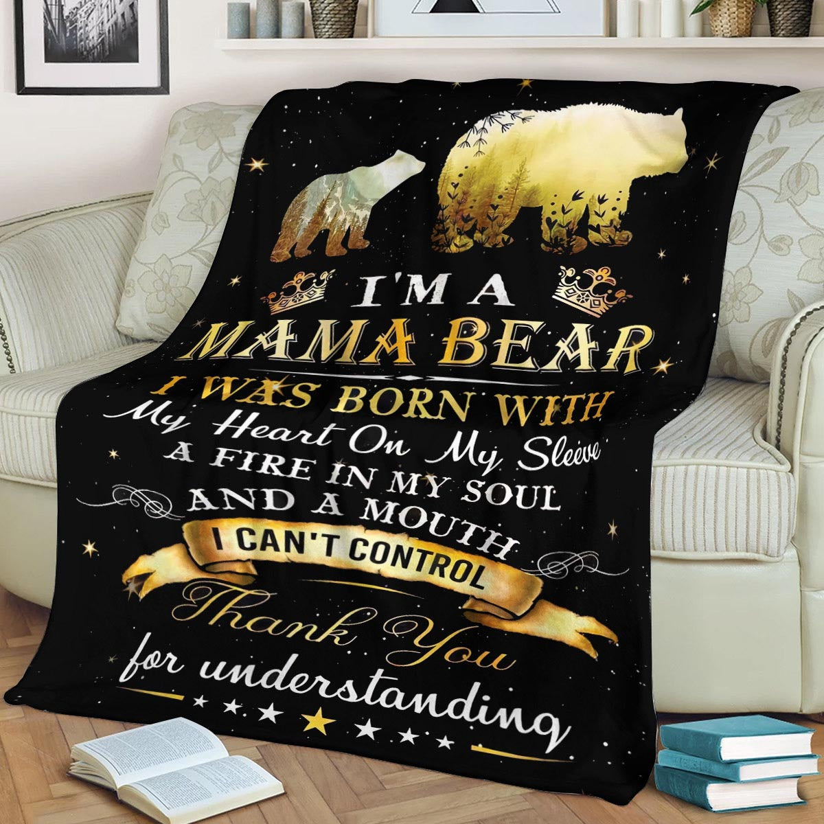 Mama Bear CL240866MD Sherpa Fleece Blanket
