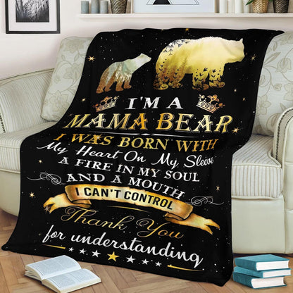 Mama Bear CL240866MD Sherpa Fleece Blanket