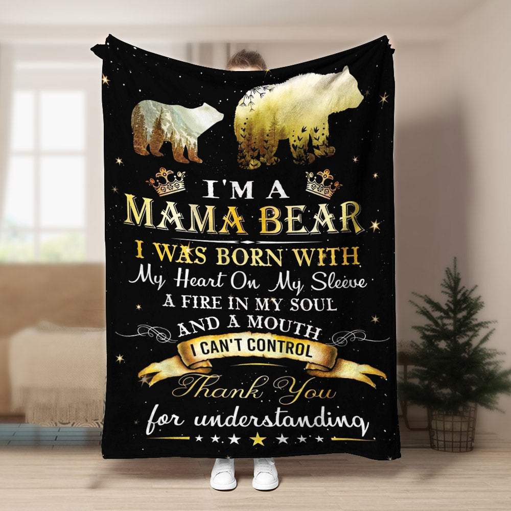 Mama Bear CL240866MD Sherpa Fleece Blanket