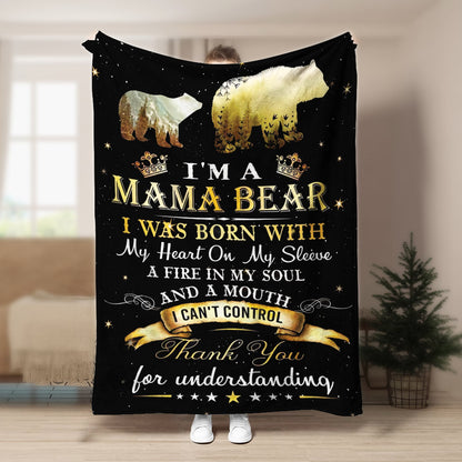 Mama Bear CL240866MD Sherpa Fleece Blanket
