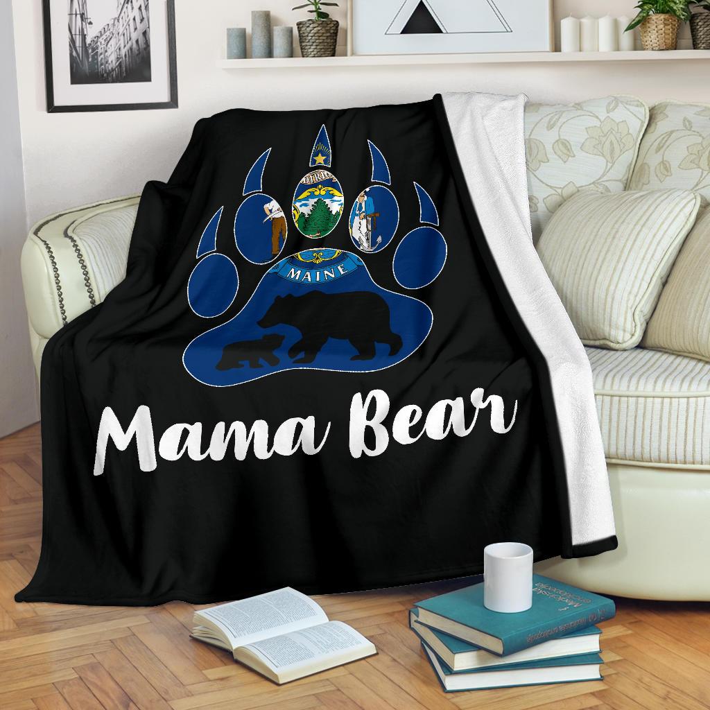 Mama Bear Maine CL04100135F Sherpa Fleece Blanket