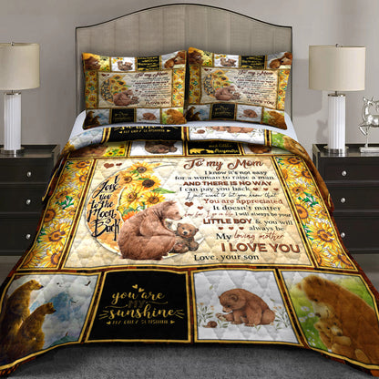 Mama Bear You're My Sunshine Quilt Bed Sheet HN11042307QB