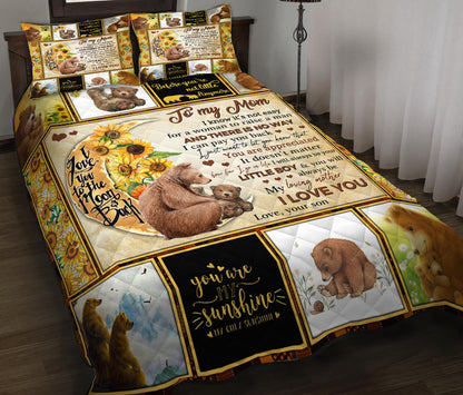 Mama Bear You're My Sunshine Quilt Bedding Set HN11042307QB