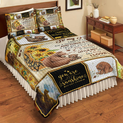 Mama Bear You're My Sunshine Quilt Bed Sheet HN11042307QB