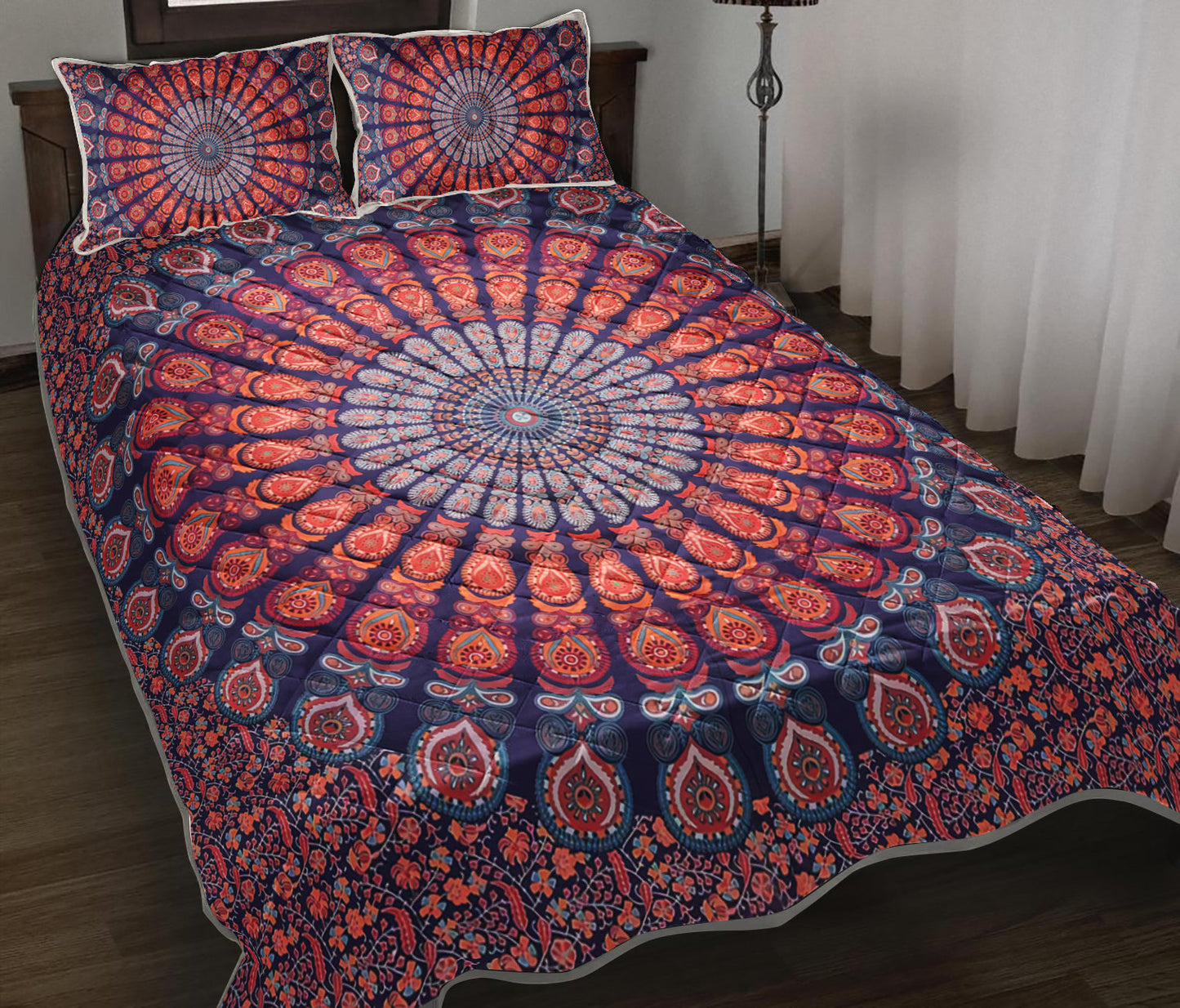 Mandala Bohemian Quilt Bed Sheet TL220904