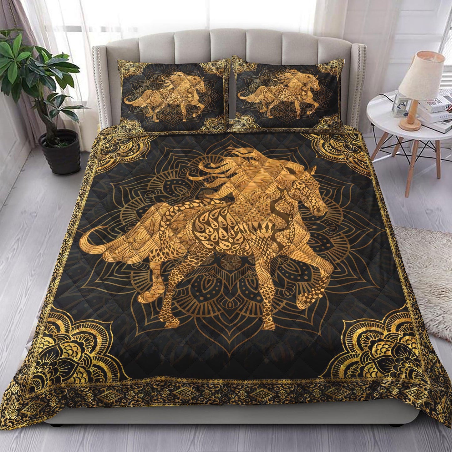 Mandala Horse Quilt Bedding Set ND061004