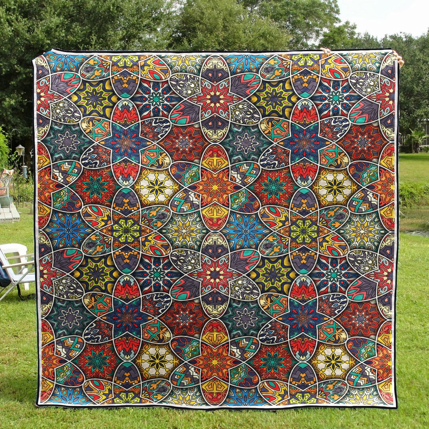 Mandala Star Bohemian CL17100369MDQ Art Quilt