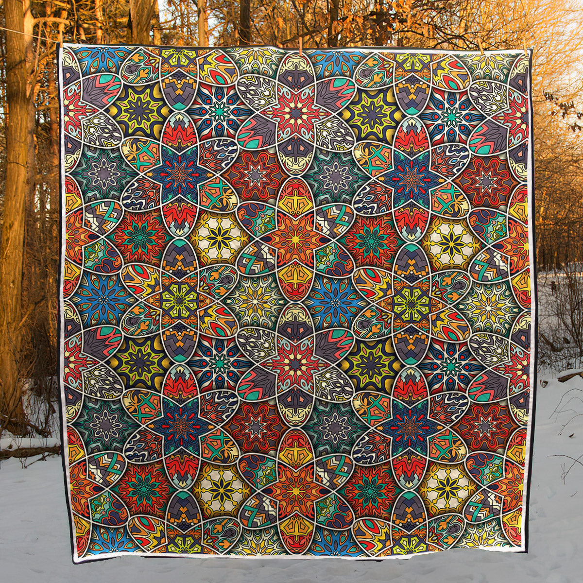 Mandala Star Bohemian CL17100369MDQ Art Quilt