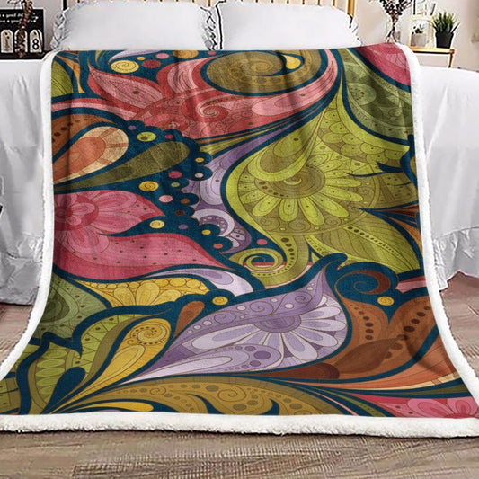 Mandala Flower DV2210155F Sherpa Fleece Blanket