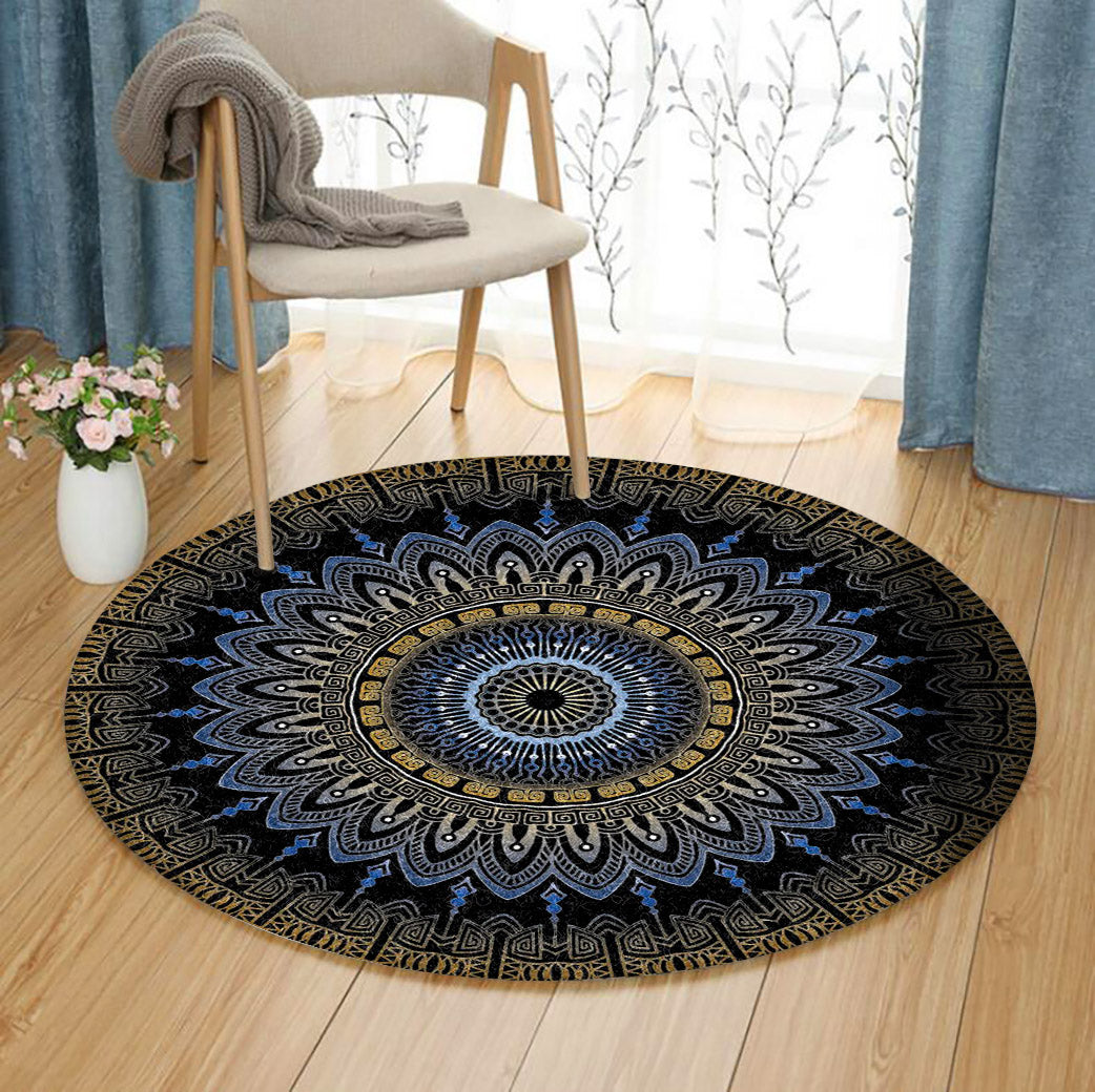 Mandala Fractal CG190932TM Round Area Rug