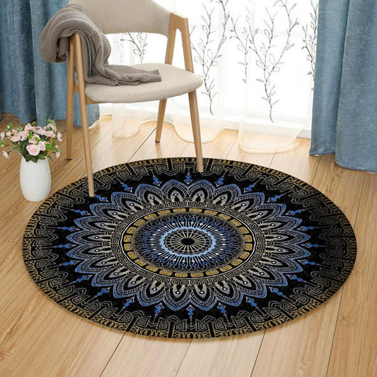 Mandala Fractal CG190932TM Round Area Rug