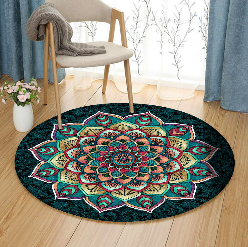Mandala HM060908TM Round Area Rug – Charming Favor
