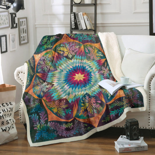 Mandala HM060946TT Sherpa Fleece Blanket
