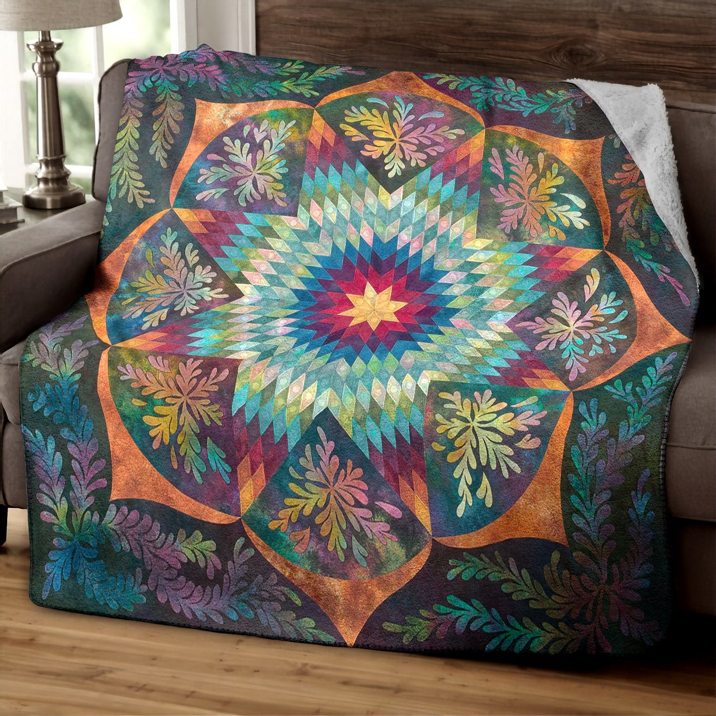 Mandala HM060946TT Sherpa Fleece Blanket