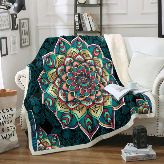 Mandala HT290836TT Sherpa Fleece Blanket