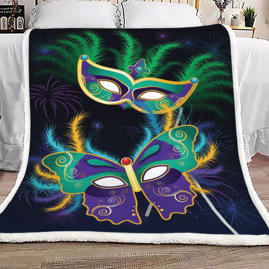 Mardi Gras NN2009079TT Sherpa Fleece Blanket