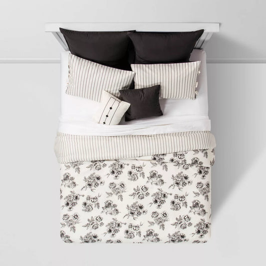 Mariella Floral Stripe CLA22101640B Bedding Sets