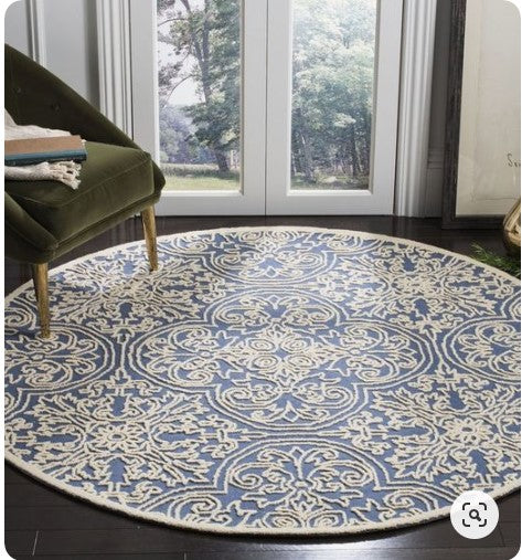 Marys Rustic Hand Tufted Wool CLA1610097RR Round Area Rug