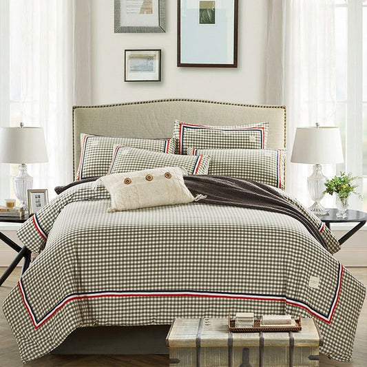 Masculine Gingham Plaid Vintage Shabby CLA1210313B Bedding Sets