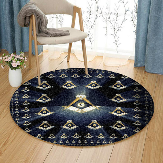 Masonic Freemason AA091046TM Round Area Rug