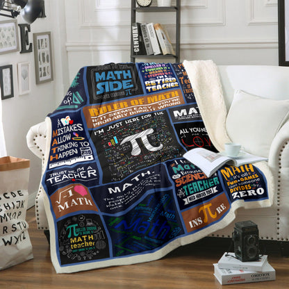 Math Teacher HT0709109TM Sherpa Fleece Blanket