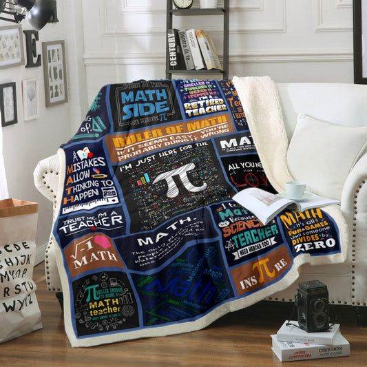 Math Teacher HT0709109TM Sherpa Fleece Blanket