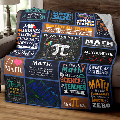 Math Teacher HT0709109TM Sherpa Fleece Blanket