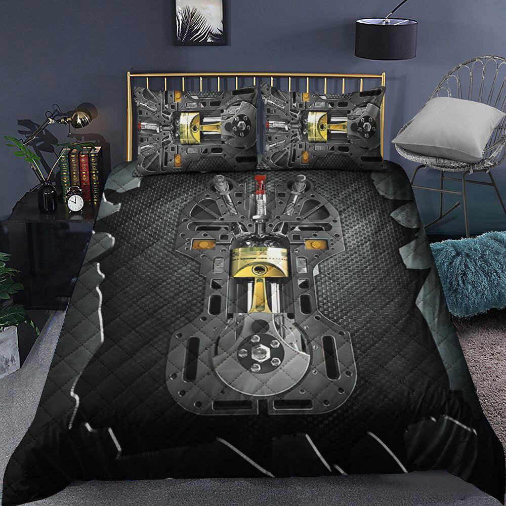 Mechanic Engine Quilt Bed Sheets TL200910