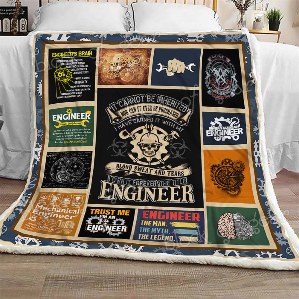 Mechanical Engineer CL1909131MDF Sherpa Fleece Blanket
