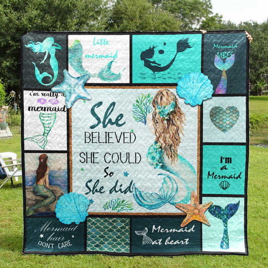 Mermaid CL15100240MDQ Quilt Blanket