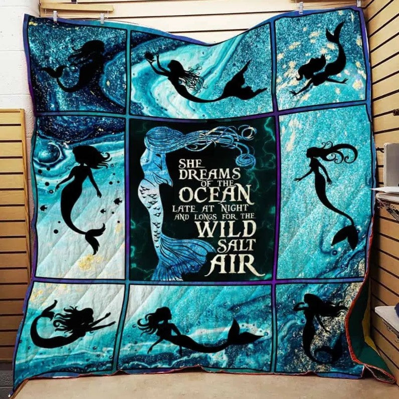 Mermaid CLH091081Q Quilt Blanket