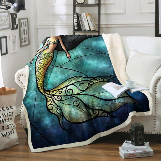 Mermaid HN051032F Sherpa Fleece Blanket