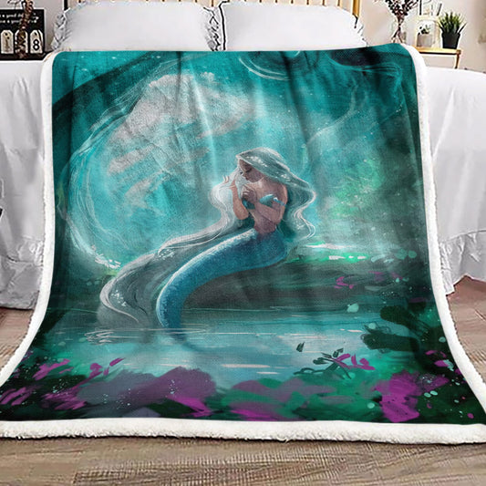 Mermaid BT1611079F Sherpa Fleece Blanket