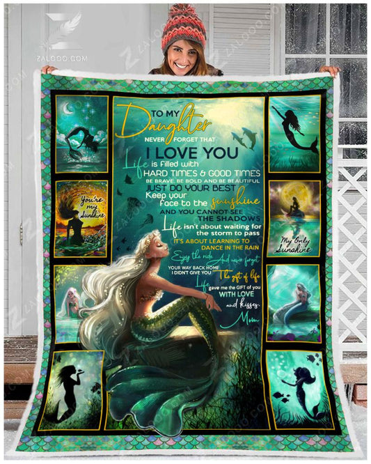 Mermaid CL05110374MDF Sherpa Fleece Blanket