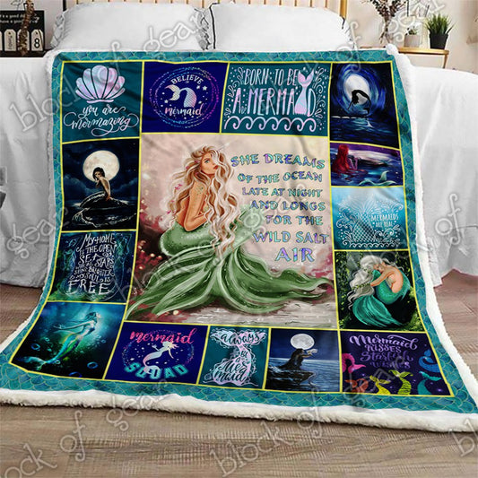 Mermaid CL1909132MDF Sherpa Fleece Blanket