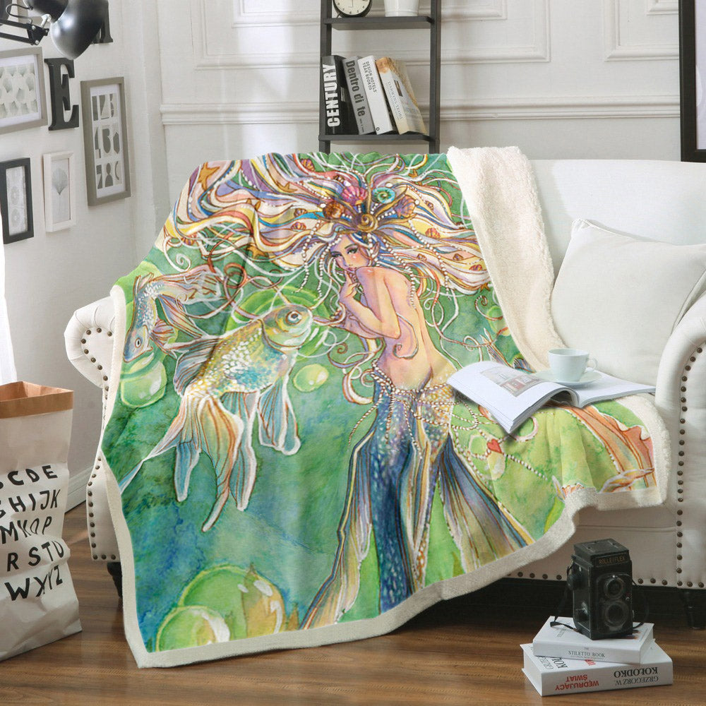 Mermaid HM050944TT Sherpa Fleece Blanket