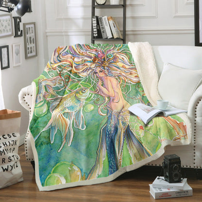 Mermaid HM050944TT Sherpa Fleece Blanket