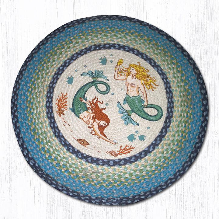 Mermaids CLM1210117R Round Area Rug