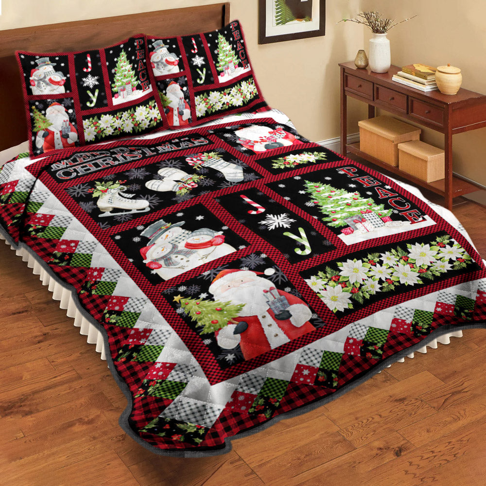 Merry Christmas Quilt Bedding Set ND230906