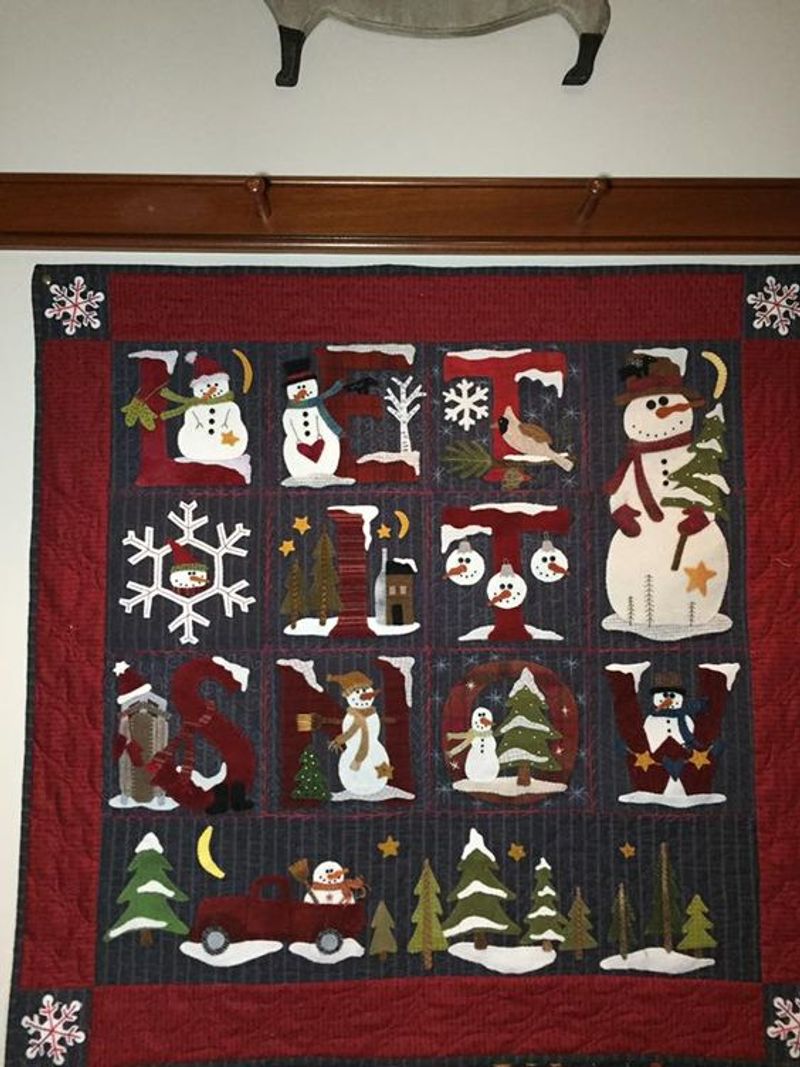 Merry Christmas Snowman CLH2111408Q Quilt Blanket