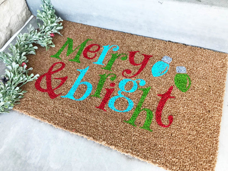 Merry And Bright Colourful CLT091023R Non-slip Door mats