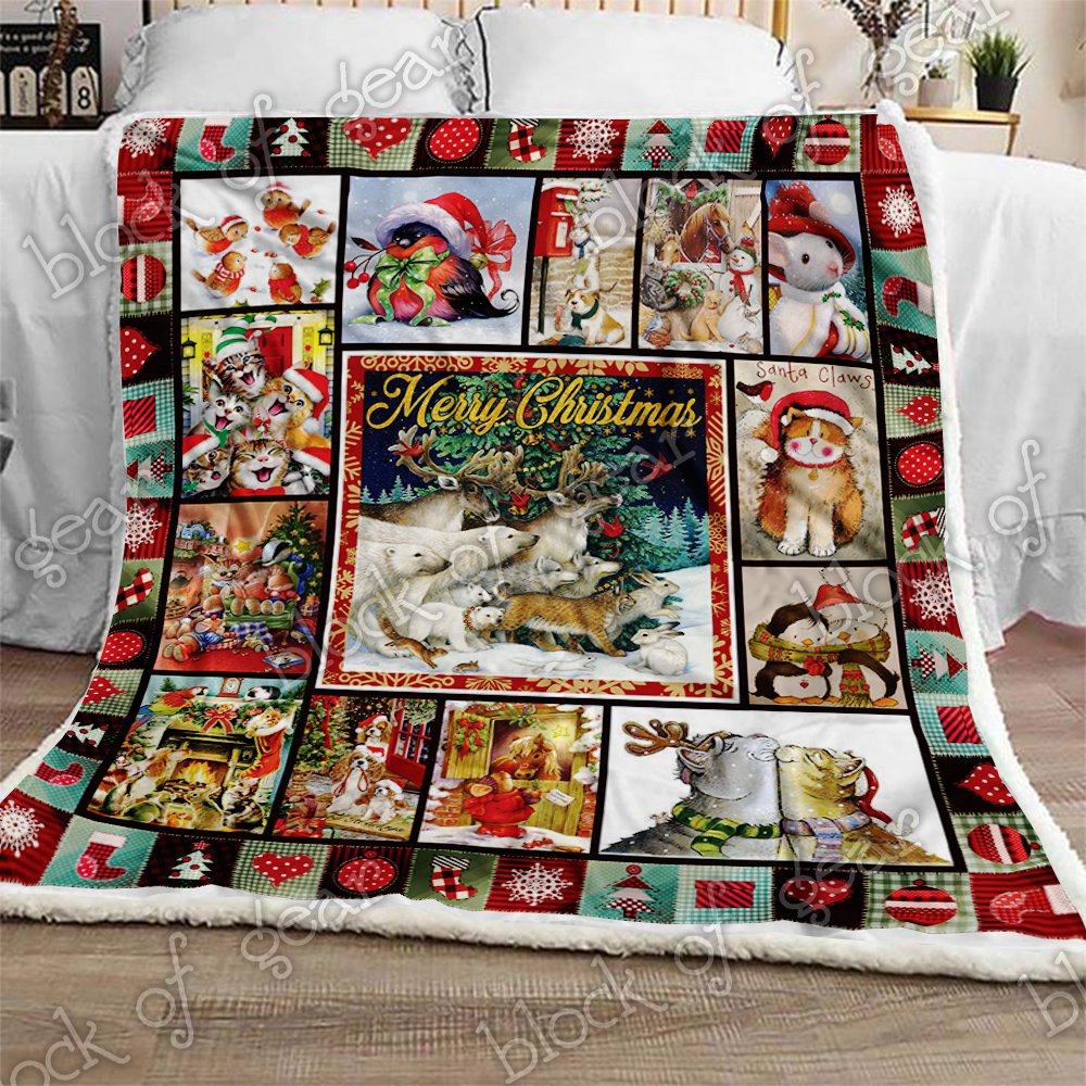Merry Christmas CL1909133MDF Sherpa Fleece Blanket